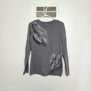Heather‑Gray Long‑Sleeve Top